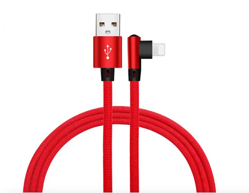 Marvo - Ladekabel 90º USB A Lightning Iphone 1 Meter 3A MARVO