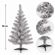 Krist - Weihnachtsbaum Metallic Silber 90cm (künstlich)