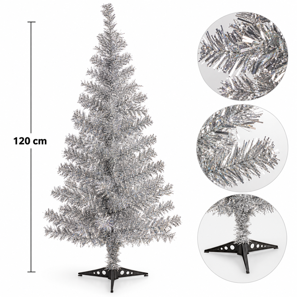 Krist - Künstlicher Weihnachtsbaumschmuck 120cm Silber