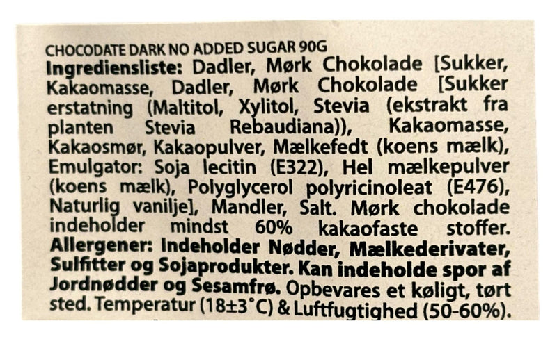 3 Poser Chokolade Dadler med Mandel og (uden tilsat sukker)