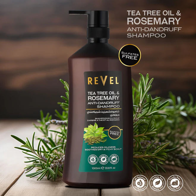 Revel 1000ml Shampoo Tea Tree & Rosemary, sulfatfri