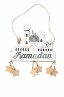 Ramadan Træskilt på snor 25x25 cm