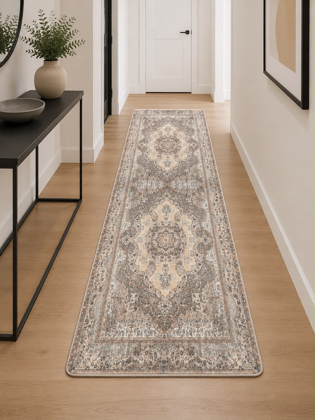 Vintage Sandstone Løber 100x300 cm – Klassisk Orientalsk Design