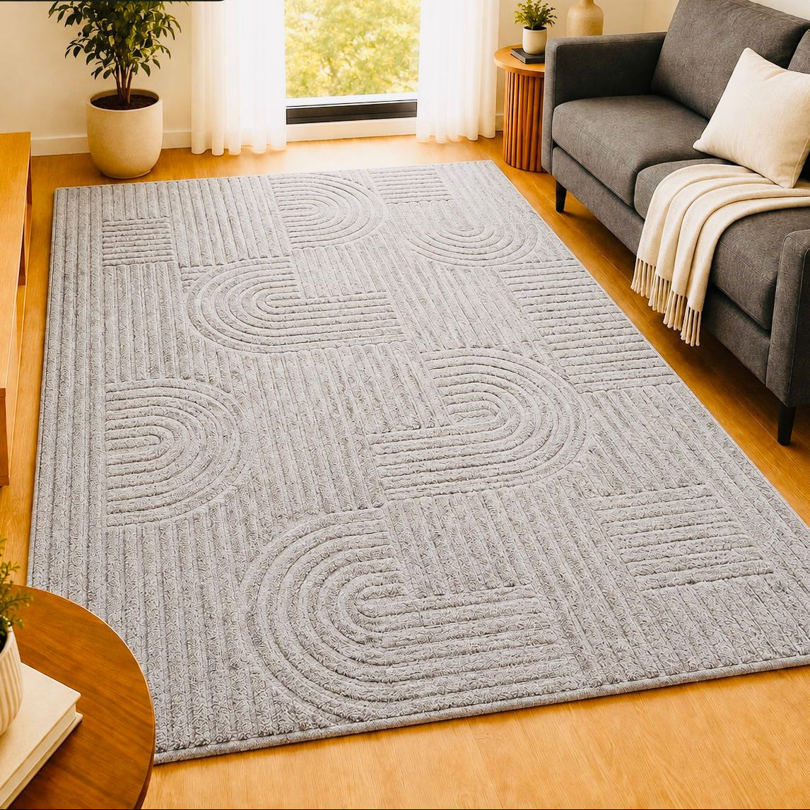 Geo Arch Tæppe 160x230 cm – Dust Grey