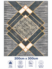 Stilrent tæppe 200x300 cm, Urban Diamond