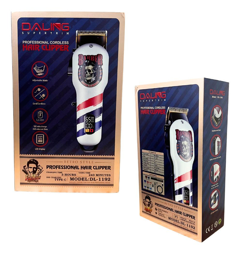 Daling SuperTrim DL-1192 – Professionel Trådløs Hårklipper (Retro Barber Edition)