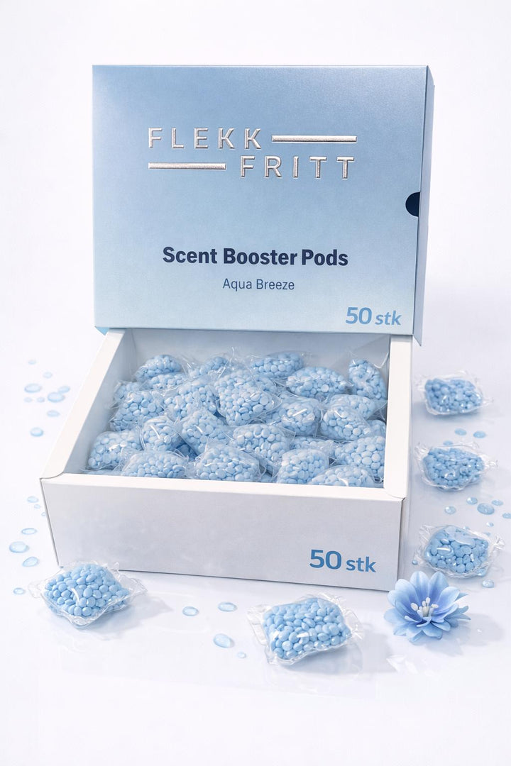 Flekk Fritt Scent booster vaskeperler – Aqua Breeze (50 poser/kapsler)