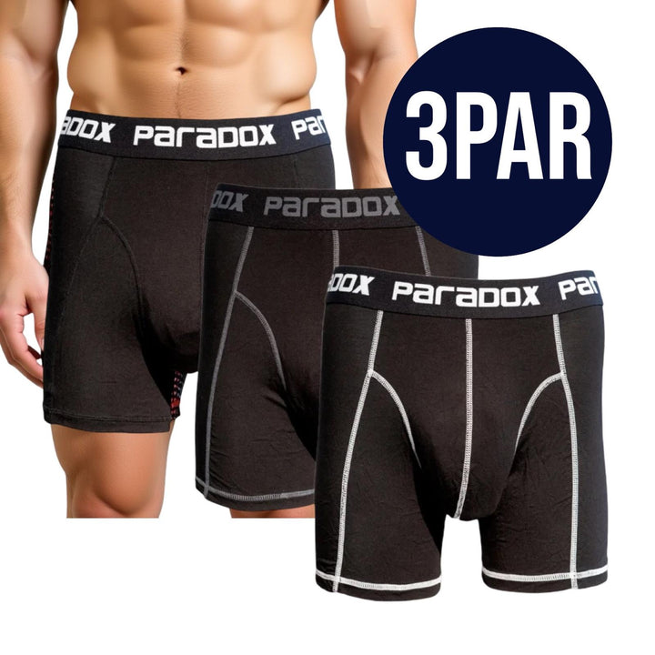 Bambus Boksershorts 3par, Høj kvalitet & perfekt pasform sort