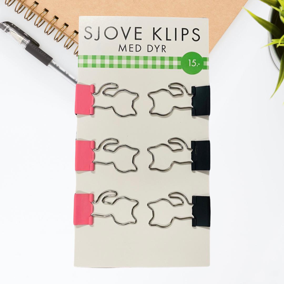 Sjove Klips med dyr 6stk (info)