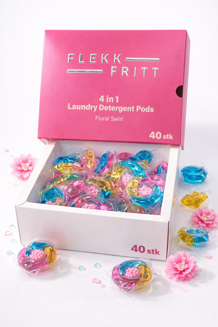 Flekk Fritt vaskemiddel kapsler Floral Swirl 4 i 1 (40 vaskekapsler)