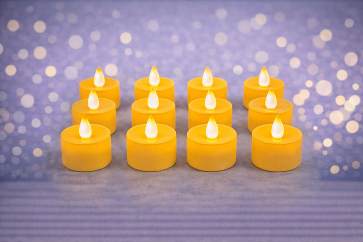 Batteridrevet fyrfadslys 12 stk (inklusiv batterier)