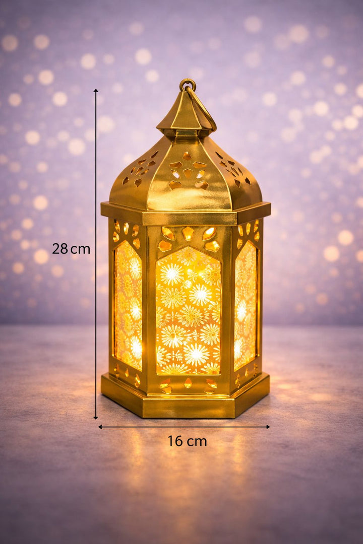 Lanterne design med LED lys, Batteridrevet (ekskl.)