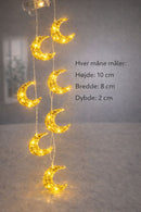 Lyskæde med mellem måner Batteridrevet (ekskl.)