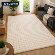 Velour Bubble Tæppe 180x290 cm – Soft Sand