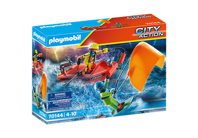 Playmobil - Sea Rescue: Kitesurfer redningsaktion med båd (70144)
