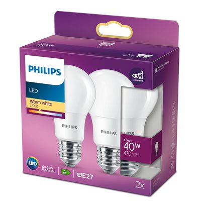 Philips LED 40W A60 E27 WW FR ND