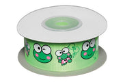 Dekobånd lime m/frøer 25mm 10m  ⎮ 5700137406069 ⎮ VE_740606 