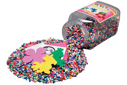 Hama Perler 16000stk +3ass Stiftplader Gul