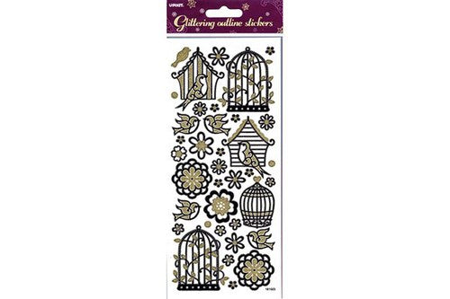 HOBBY2YOU Stickers Glitter Outline fulgebure 10x23 ⎮ 4718167181000 ⎮ VE_260272 