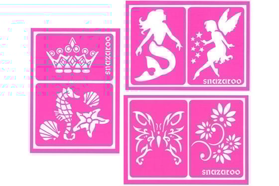 Sminkefarve stencils pige 6stk. ass. selvklæbende ⎮ 766416000101 ⎮ VE_791004 