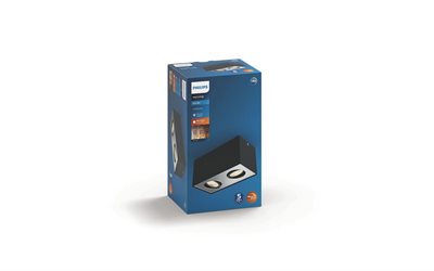 Philips WarmGlow LED Box med dobbelt spot