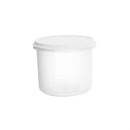 Margerit, Madopbevaringsboks round, 0,5 Liter Klar bund, låg: hvid ⎮ 5701922175207 ⎮ PT_000174 