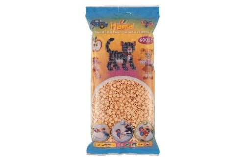 "Hama midi perler 6000stk lys fersken"