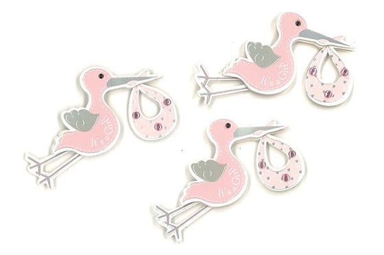 Stickers stork baby lyserød 3stk. ⎮ 4036159495431 ⎮ VE_739797 