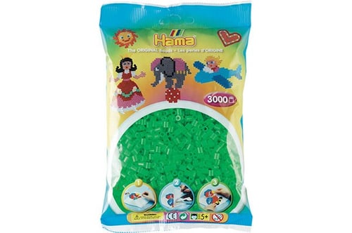 Hama Midi Perler 3000stk Neon Grøn