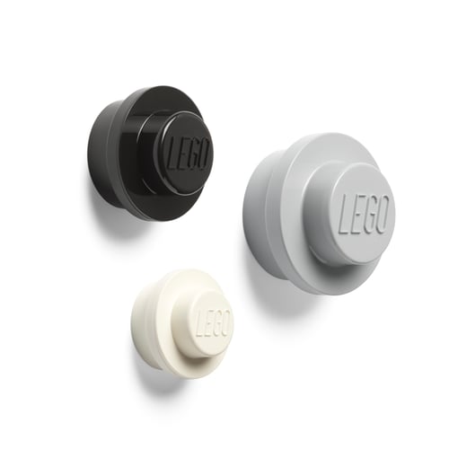 LEGO Knage sæt af 3 - Hvid. Sort og Grå