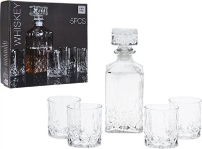 Karaffel Med 4 Glas "Krystal"