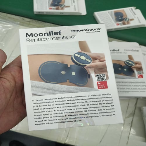 Erstatningslapper til menstruationsafslappende massageapparat Moonlief InnovaGoods (Pakke med 2)