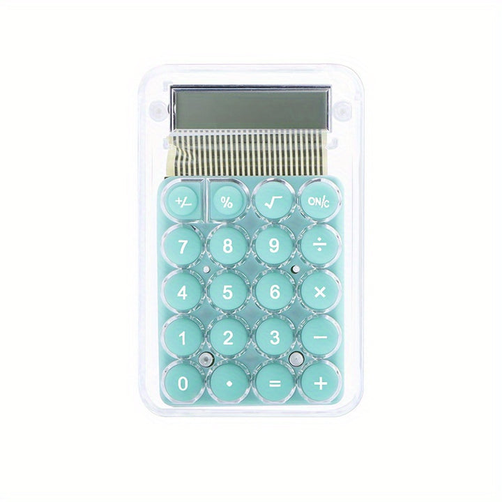 Mini Transparent Basic Lommeregner med Bløde Knapper