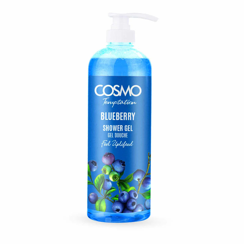 Cosmo 1000ml Showergel pumpe Blåbær