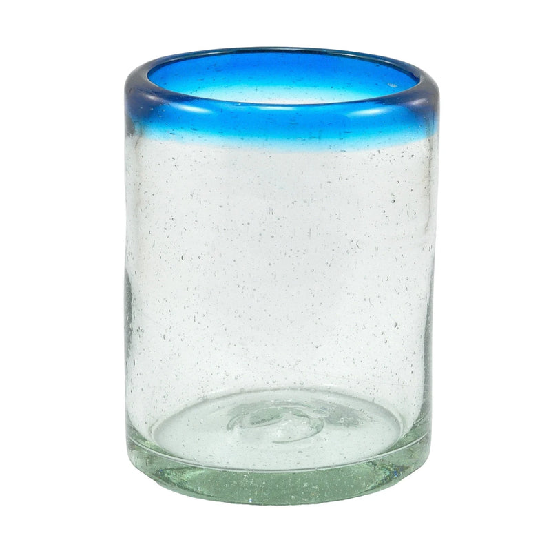 Trinkglas Türkis (mexikanisch mundgeblasen) – Hergestellt aus recyceltem Glas