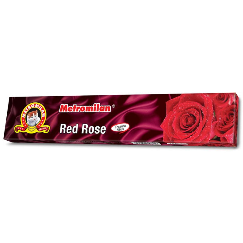 Metromilan - Eksklusive Røgelsespinde - Red Rose, 18 pinde