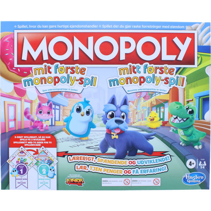 Hasbro Gaming Monopoly Junior - 2 Spil i 1 (DK/NO)