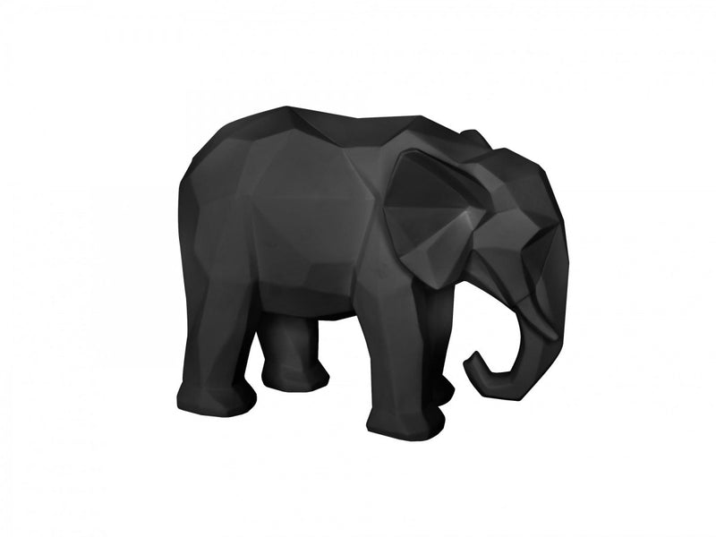 Statue Origami Elefant schwarz