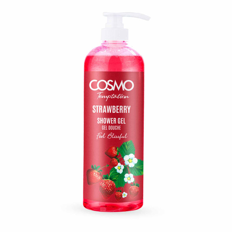 Cosmo 1000ml Showergel pumpe Jordbær