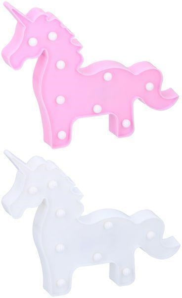Grundig - Unicorn enhjørning lyshest med 9LED (2xAA batterier medfølger IKKE) 22,5x29x3cm