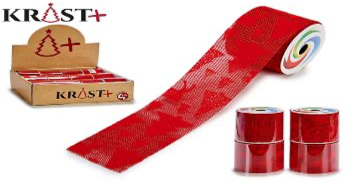 Krist - Geschenkband Rot Transparente Weihnachtsfigur