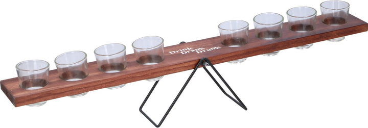 Arti Casa - Drikke vippe med 8 glas . Æsken måler: 61x11x14cm