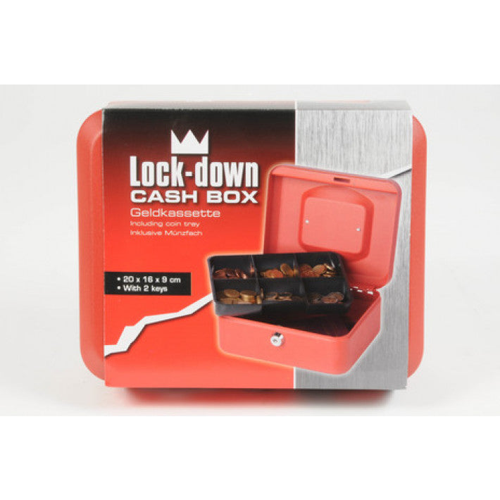 Lock-Down – Metall-Spardose 20 x 16 x 9 cm mit Münzfach