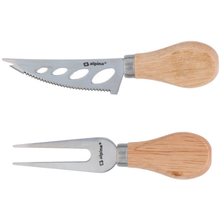 Alpina - Set mit Käsemesser und Gabel 13, 14 cm. Edelstahl