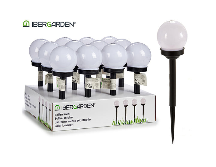 White solar ball light 10 cm