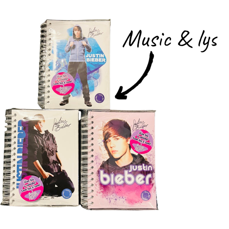 Simba - Spiralnotizbuch A5 Licht und Musik. Justin Bieber-Thema und Lied