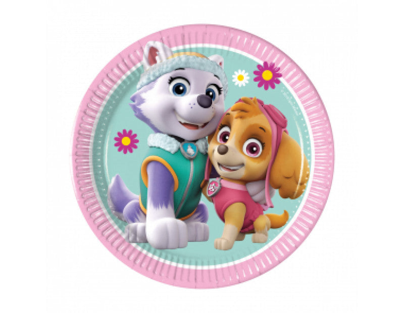 Paw patrol skye & everest 8 papirplader medium 20cm