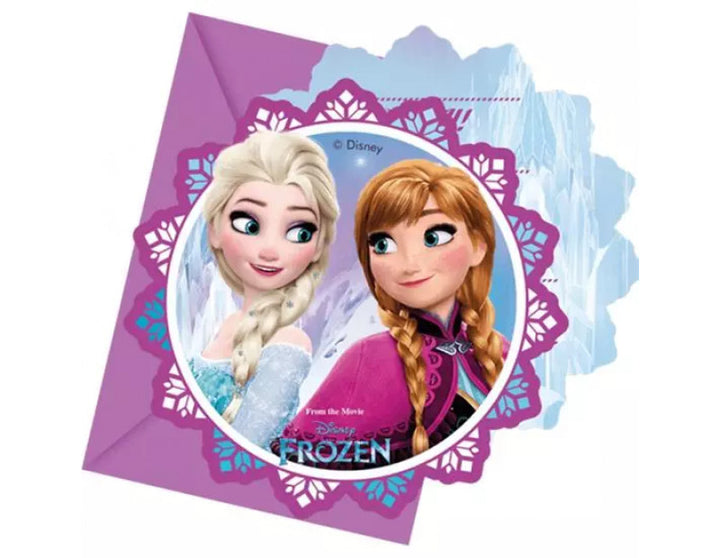 Frozen northern lights 6 die-cut invitationer & konvolutter