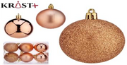 Krist - Weihnachtskugeln Mixture Gold 6cm - 6Stk