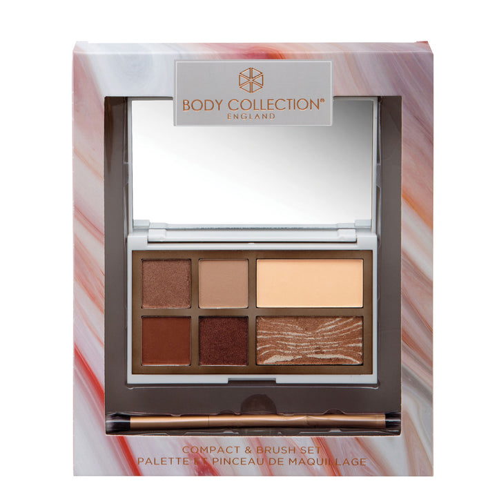 Body Collection England – Kompaktpalette mit Spiegel und Pinsel Beige